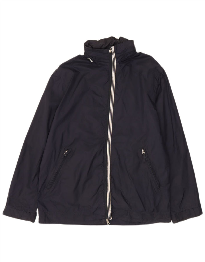 Armani Jeans Herren Regenjacke UK 40 Large Marineblau Polyamid