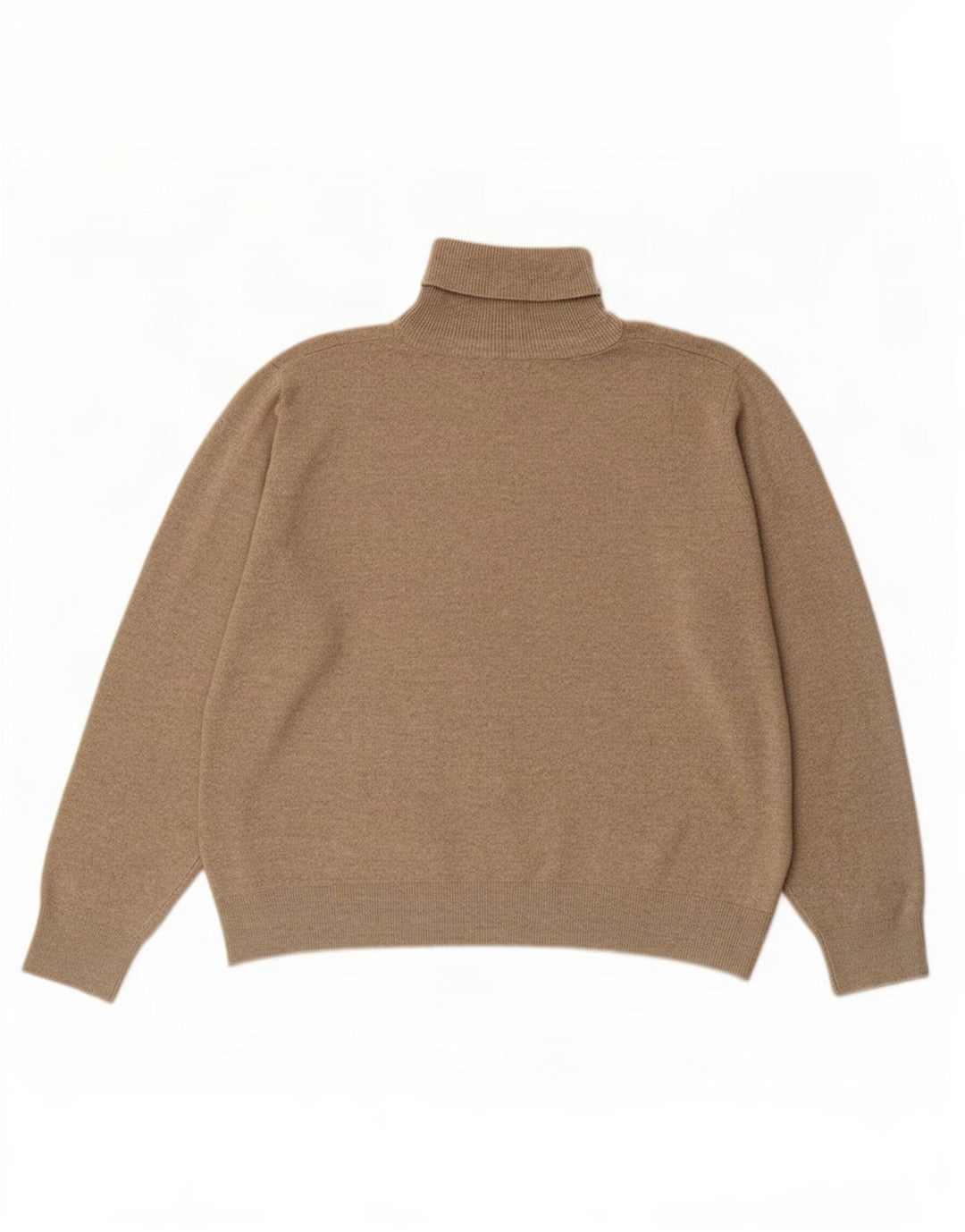 Marks & Spencer Herren-Pullover mit Rollkragen, groß, braun meliert, Polyester