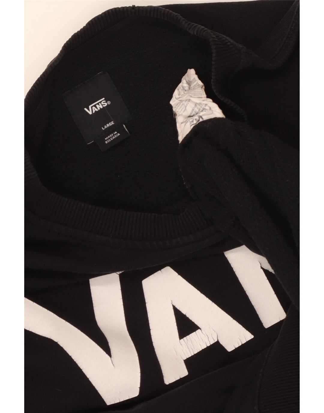 Vans Herren-Sweatshirt mit Grafik, groß, aus schwarzer Baumwolle