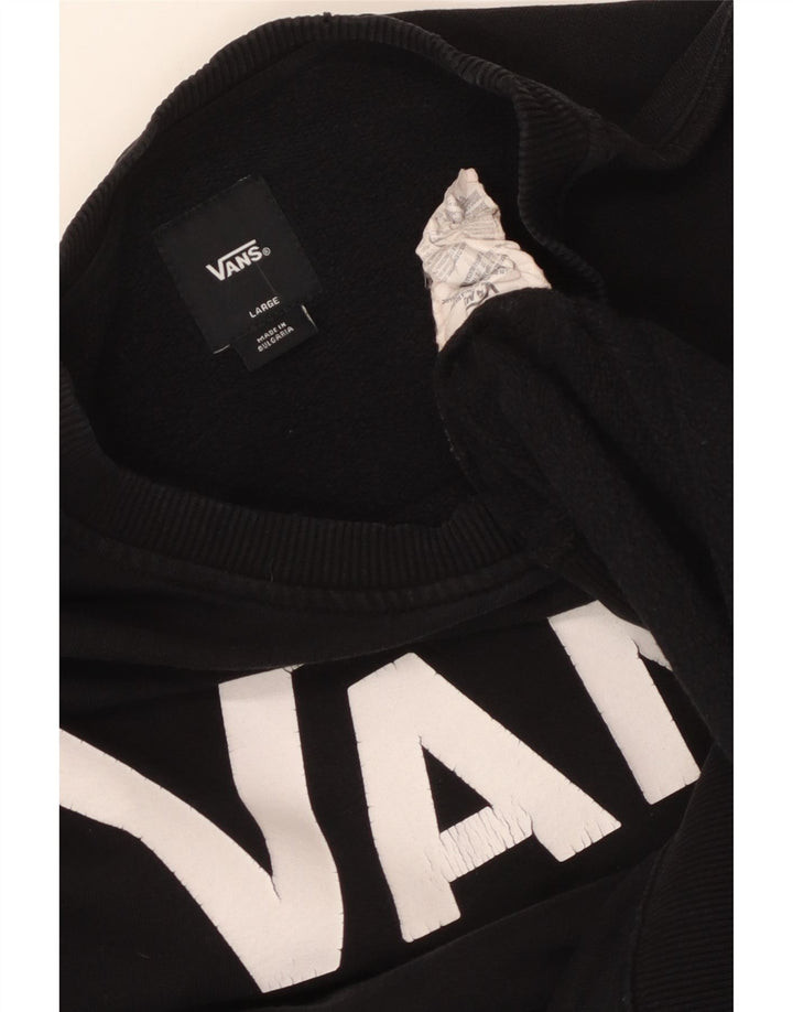 Vans Herren-Sweatshirt mit Grafik, groß, aus schwarzer Baumwolle