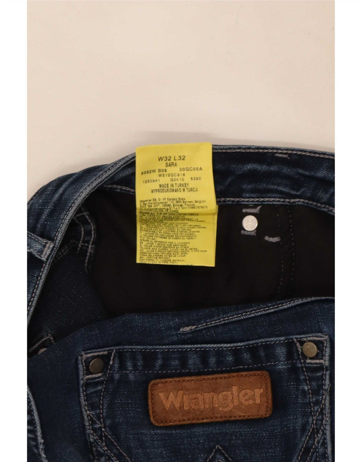 Wrangler Damen Sara Straight Jeans W32 L32 Blaue Baumwolle