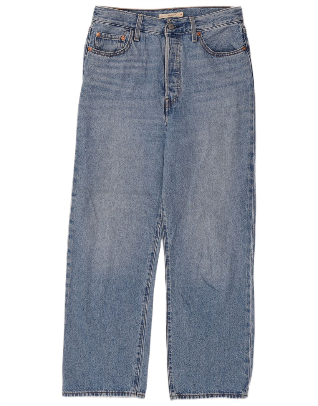 Levi's Damen Ribcage Straight Jeans W28 L27 Blaue Baumwolle