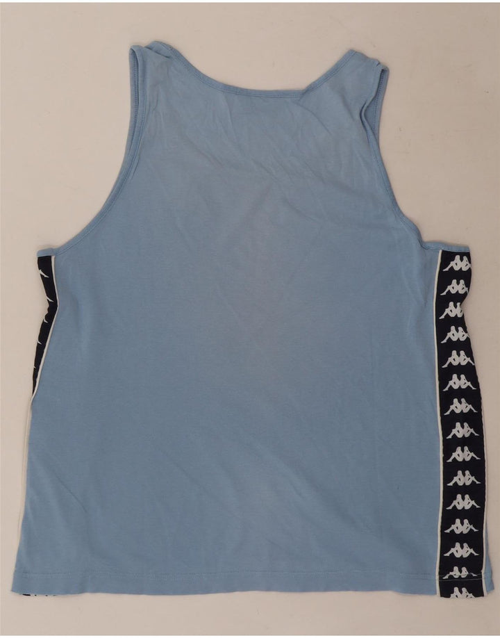 Kappa Herren Grafik-Weste-Top, groß, blau, Farbblock