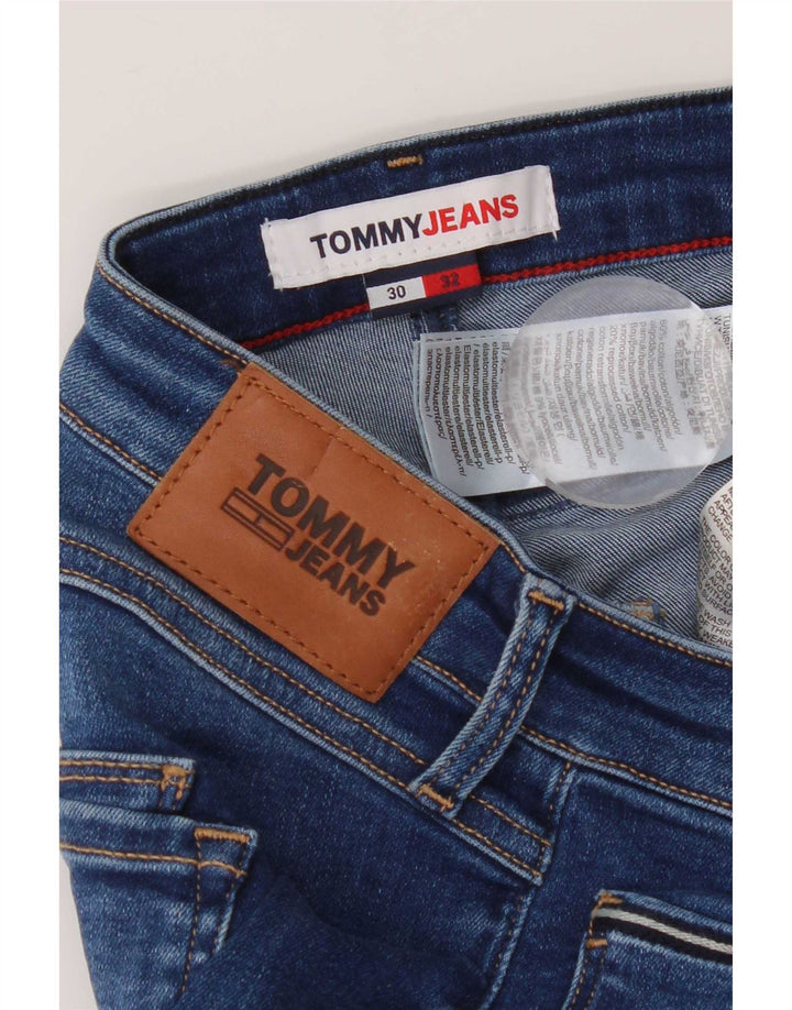 Tommy Hilfiger Damen Capri-Jeans W30 L18 Blaue Baumwolle