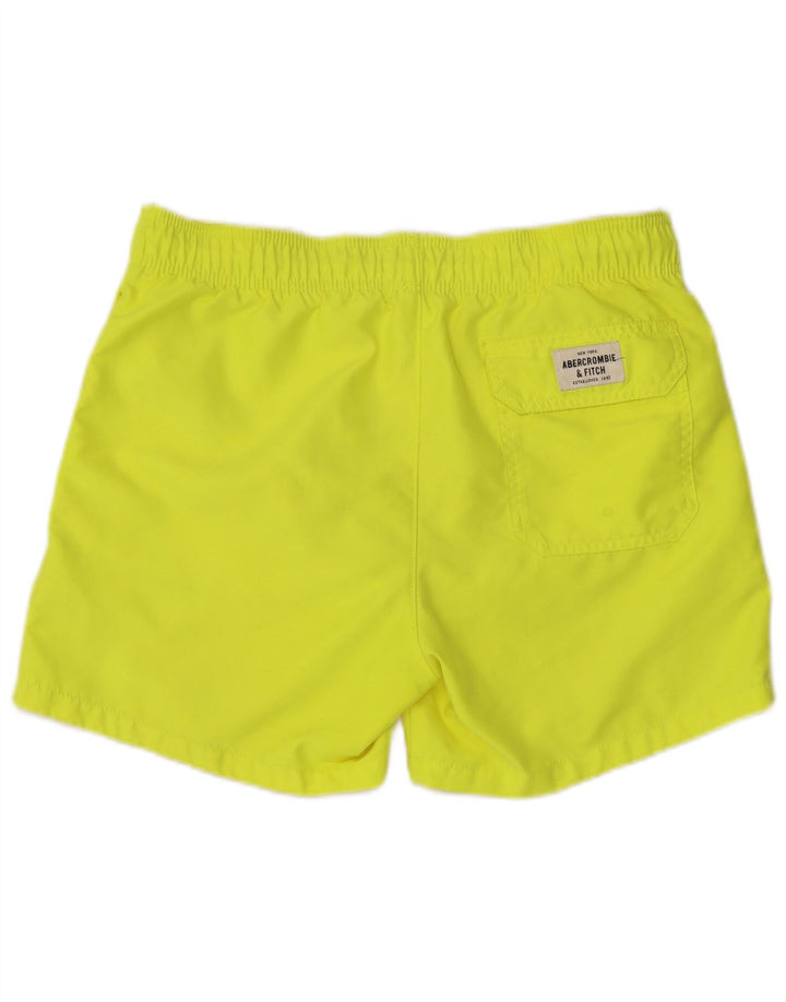 Abercrombie & Fitch Herren-Badeshorts aus mittelgelbem Polyester