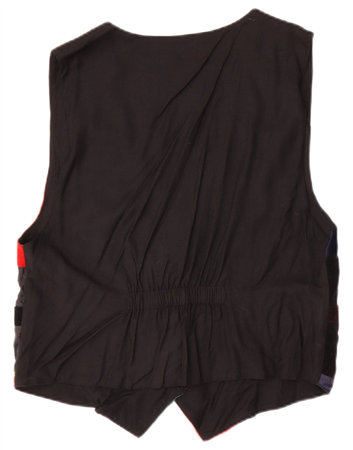 FREE STYLE Damen Weste UK 14 Medium Mehrfarbig Patchwork Viskose