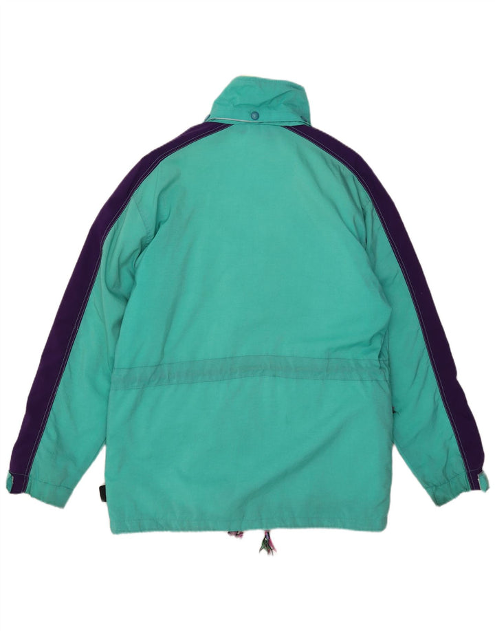 Great Escapes Herren-Skijacke mit Kapuze, IT 48, Mittelgrün, Farbblock