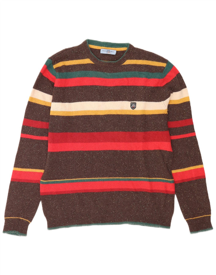 Harmont & Blaine Herren-Pullover mit Rundhalsausschnitt, XL, mehrfarbig gestreift