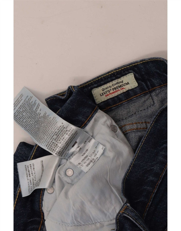 Levi's Herren Straight Jeans W36 L32 Blaue Baumwolle