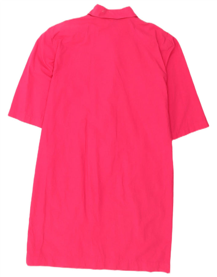 Vintage Damen Kurzarm-Pullover-Hemdkleid IT 42 Mittelrosa