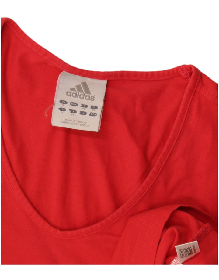 Adidas Damen Graphic T-Shirt Top UK 12 Mittelrot