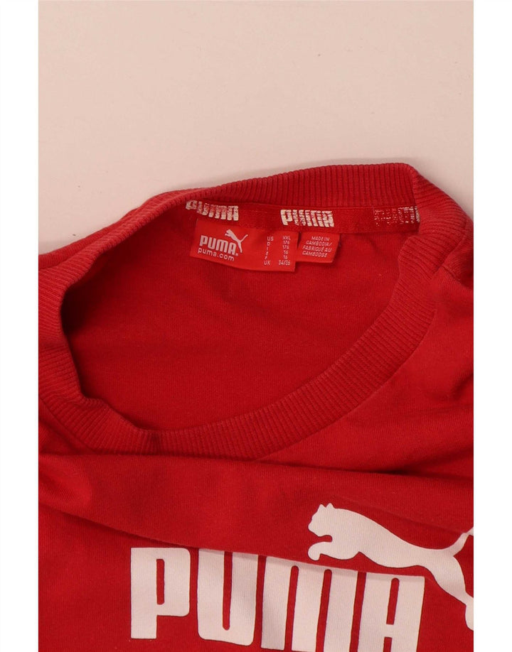 Puma Jungen Grafik T-Shirt Top 15-16 Jahre Rot