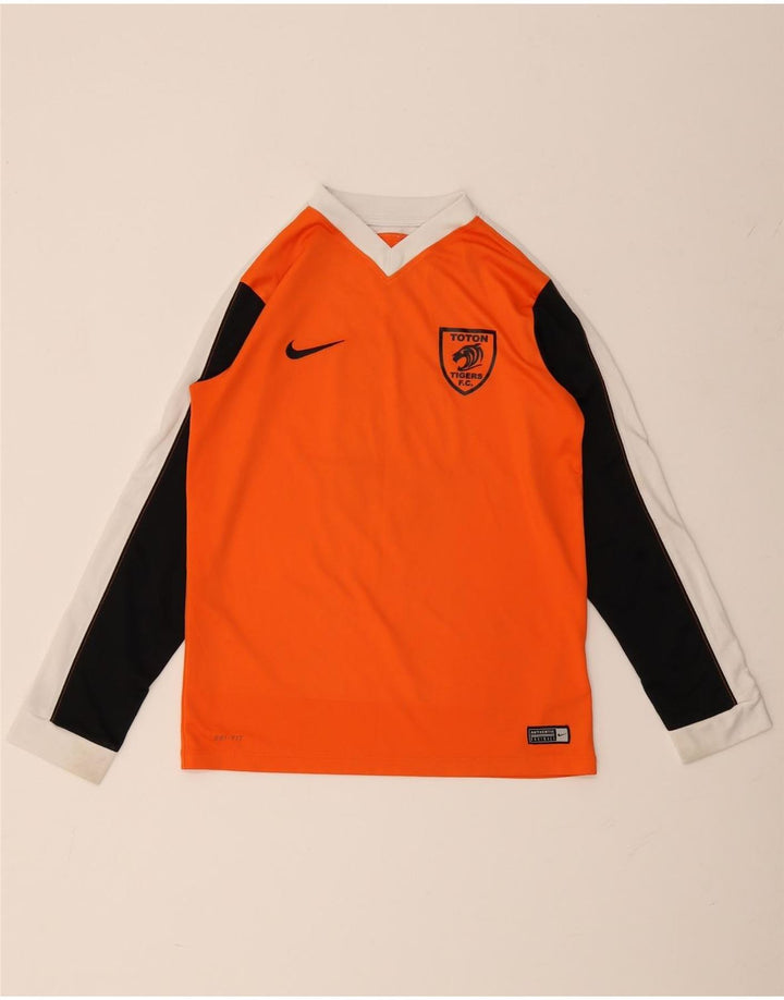 Nike Langarmshirt mit Grafik für Jungen, 12–13 Jahre, Größe L, Orange