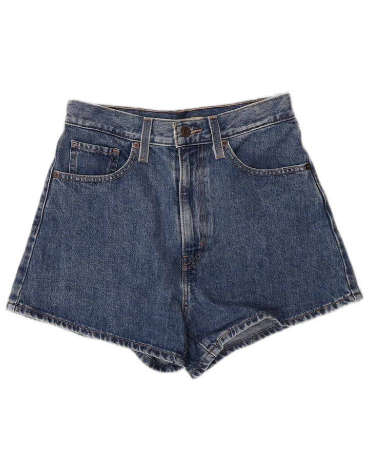 Levi's Damen-Jeansshorts mit hoher Taille, W27, klein, blaue Baumwolle