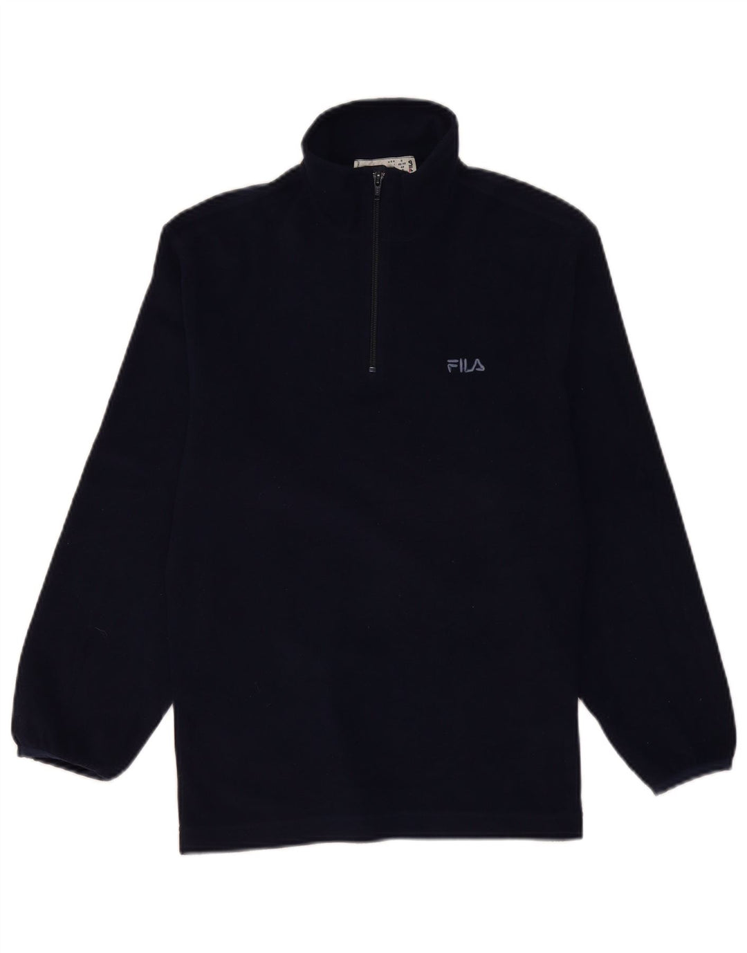 FILA Herren-Fleecepullover mit Reißverschluss am Hals, klein, marineblaues Polyester