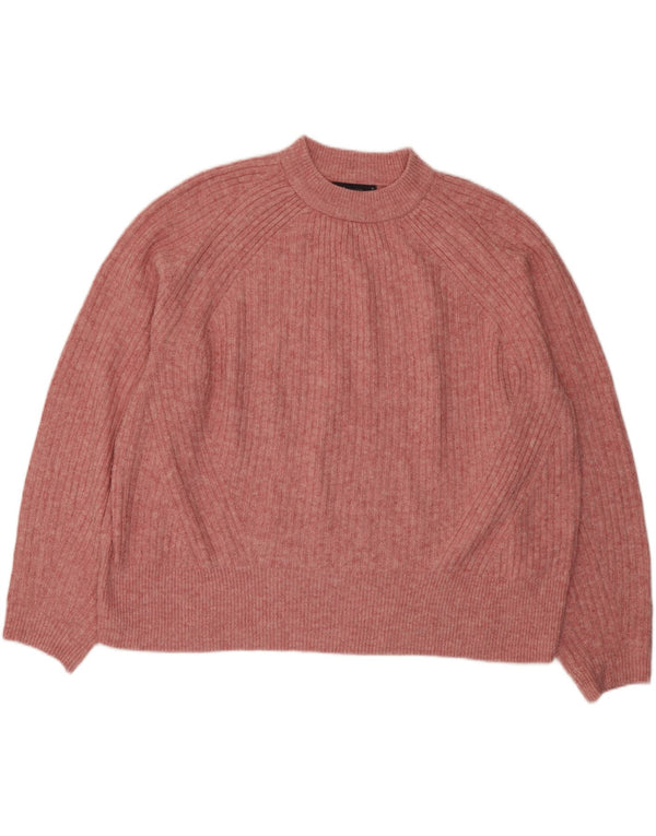 Marks & Spencer Damen Crop Pullover mit Rundhalsausschnitt UK 18 XL Pink