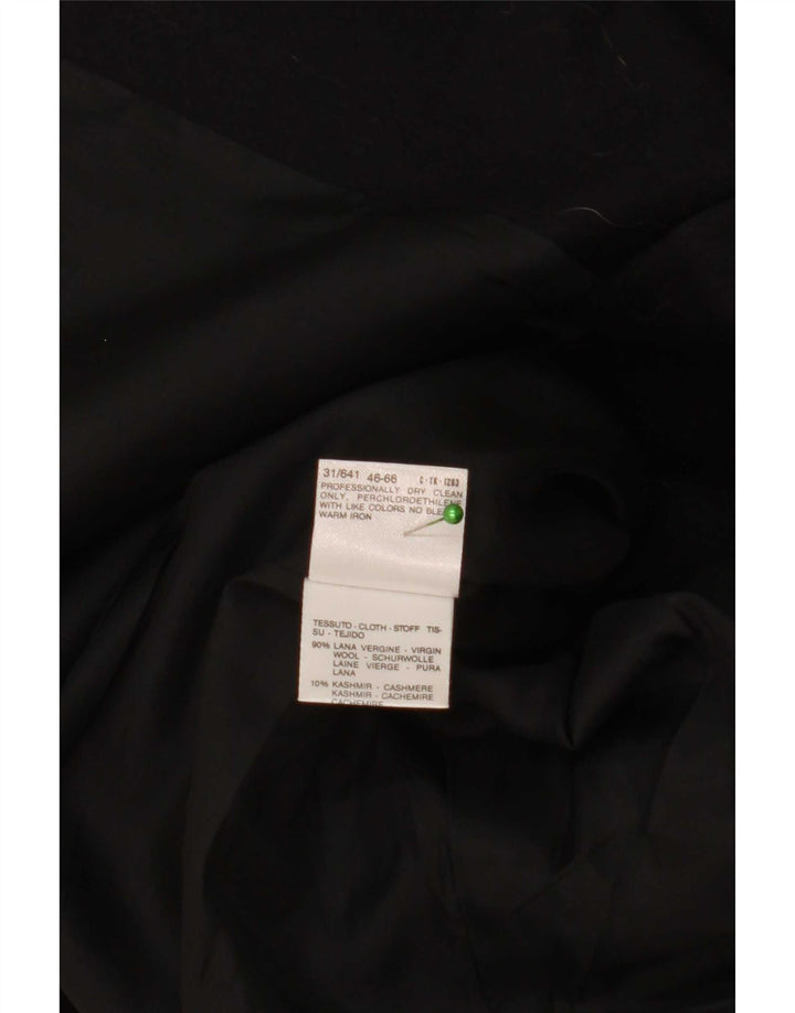 Marella Damen 4-Knopf-Blazerjacke UK 16 Große marineblaue Wolle
