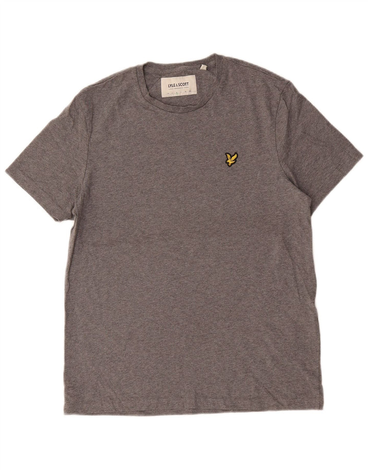 Lyle & Scott Herren T-Shirt-Oberteil aus mittelgrauer Baumwolle