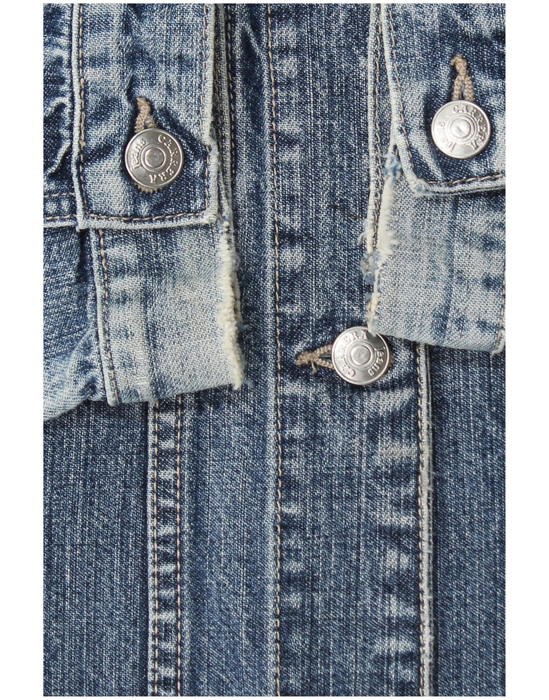 Carrera Damen Jeansjacke UK 12 Mittelblaue Baumwolle