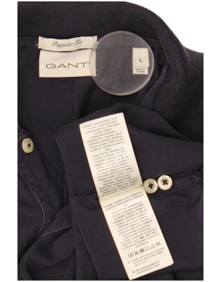 Gant Herren-Poloshirt mit normaler Passform, groß, marineblau, Baumwolle