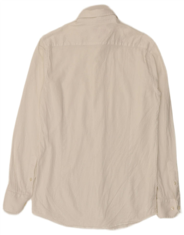 Massimo Dutti Herrenhemd Größe 39 Mittelweiße Baumwolle