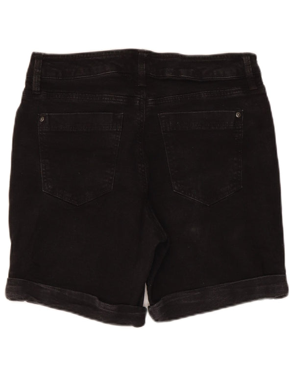 Dkny Damen Jeansshorts US 12 Large W30 Schwarze Baumwolle