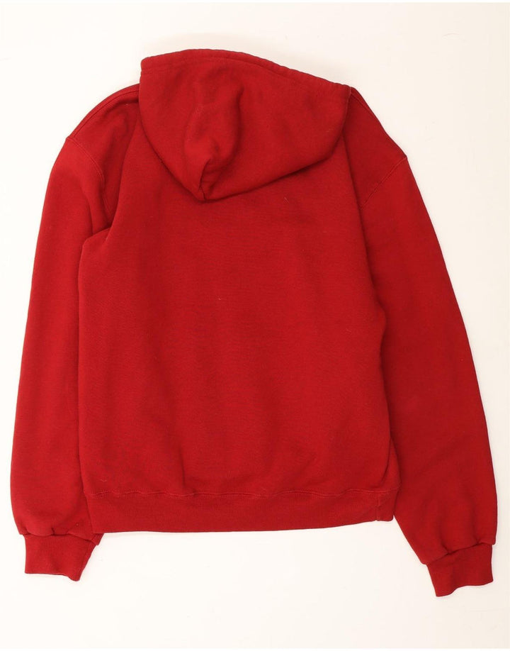 RUSSELL ATHLETIC Mens Graphic Hoodie Jumper Medium Red Cotton Vintage Russell Athletic and Second-Hand Russell Athletic from Messina Hembry 