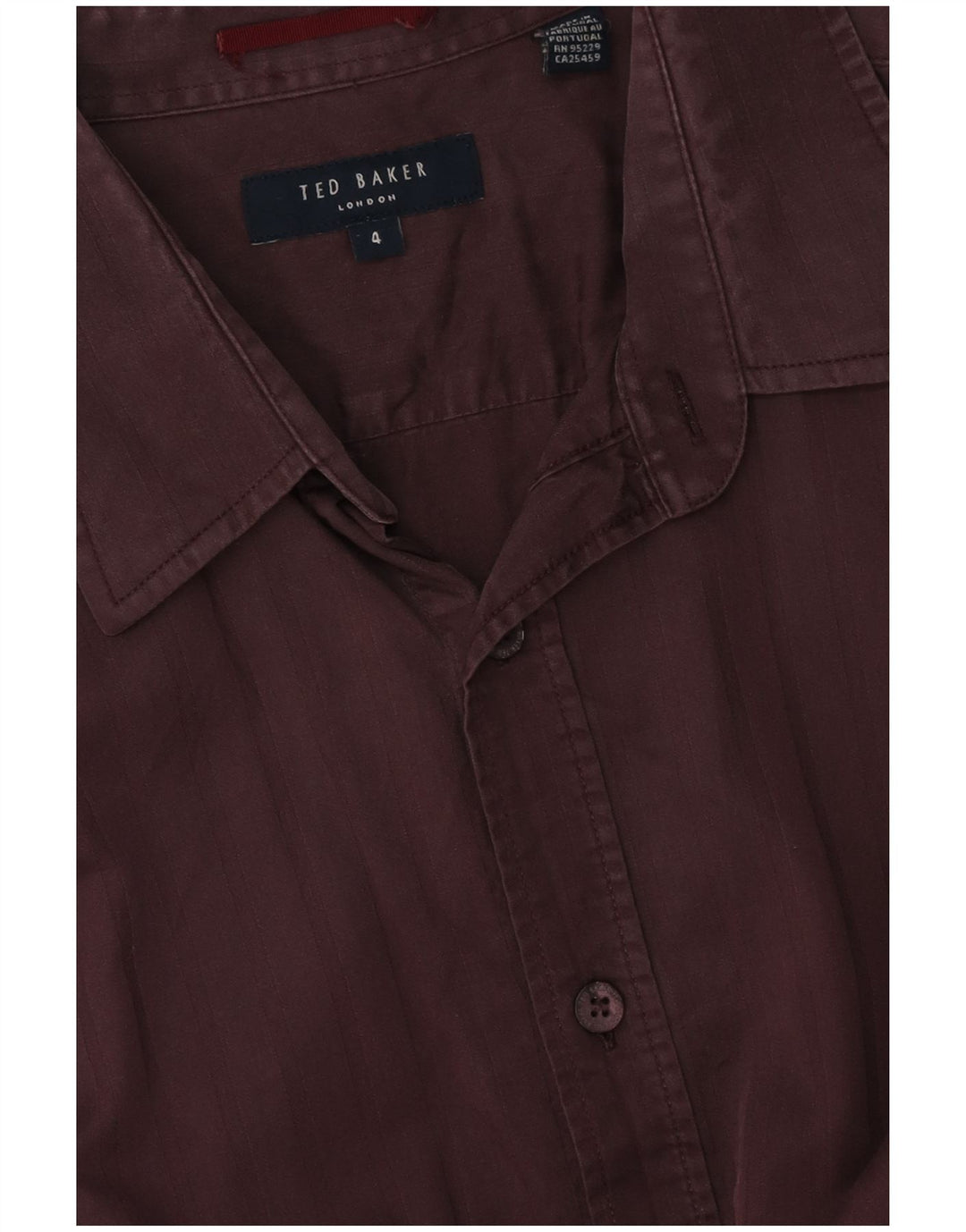 TED BAKER Herrenhemd Größe 4 Large Burgund