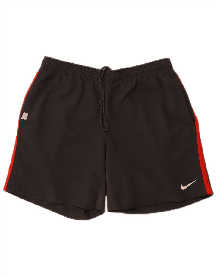 NIKE Herren-Sportshorts aus mittelgrauem Colourblock-Polyester