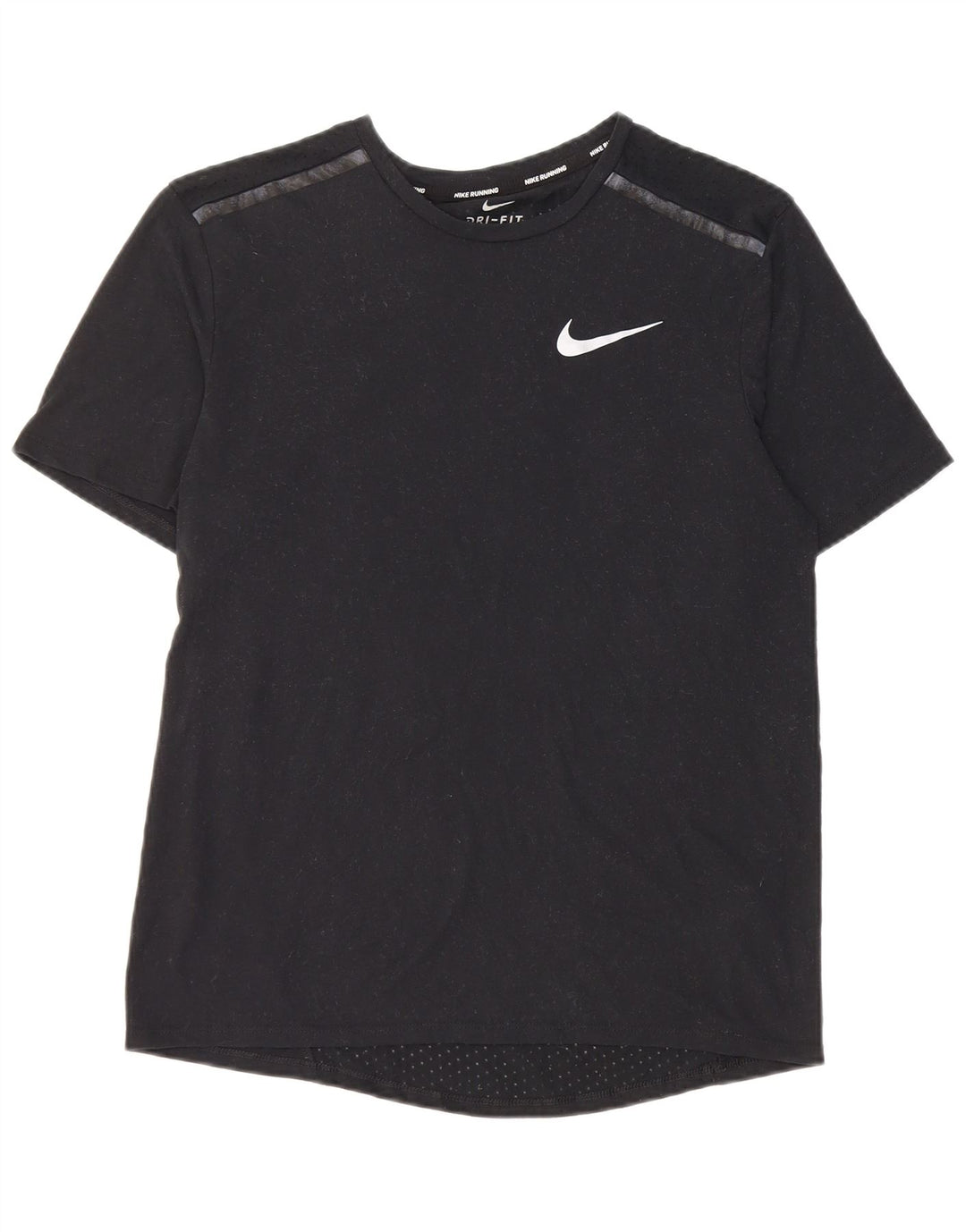 Nike Herren-Lauf-T-Shirt, Oberteil, Größe S, Schwarz, Polyester