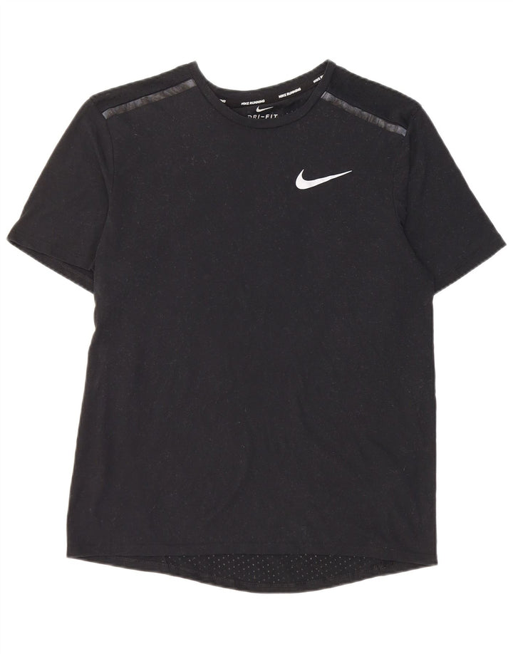 Nike Herren-Lauf-T-Shirt, Oberteil, Größe S, Schwarz, Polyester