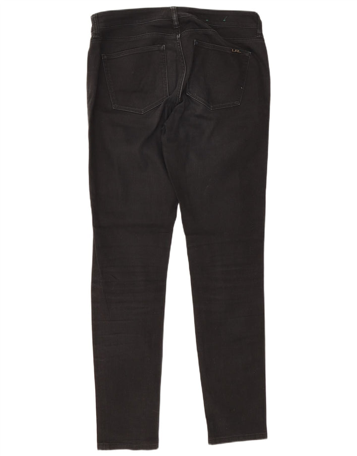 Ralph Lauren Damen Slim Jeans US 8 Medium W33 L31 Schwarze Baumwolle
