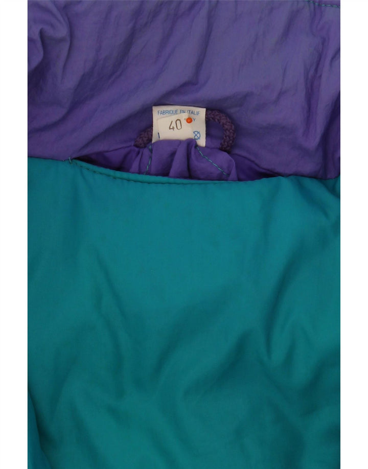 VINTAGE Womens Padded Coat EU 40 Medium Purple Colourblock Polyamide Vintage Vintage and Second-Hand Vintage from Messina Hembry 