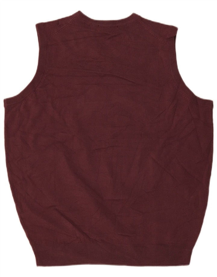 James Pringle Herren Weste Tank Top Medium Burgund Acryl