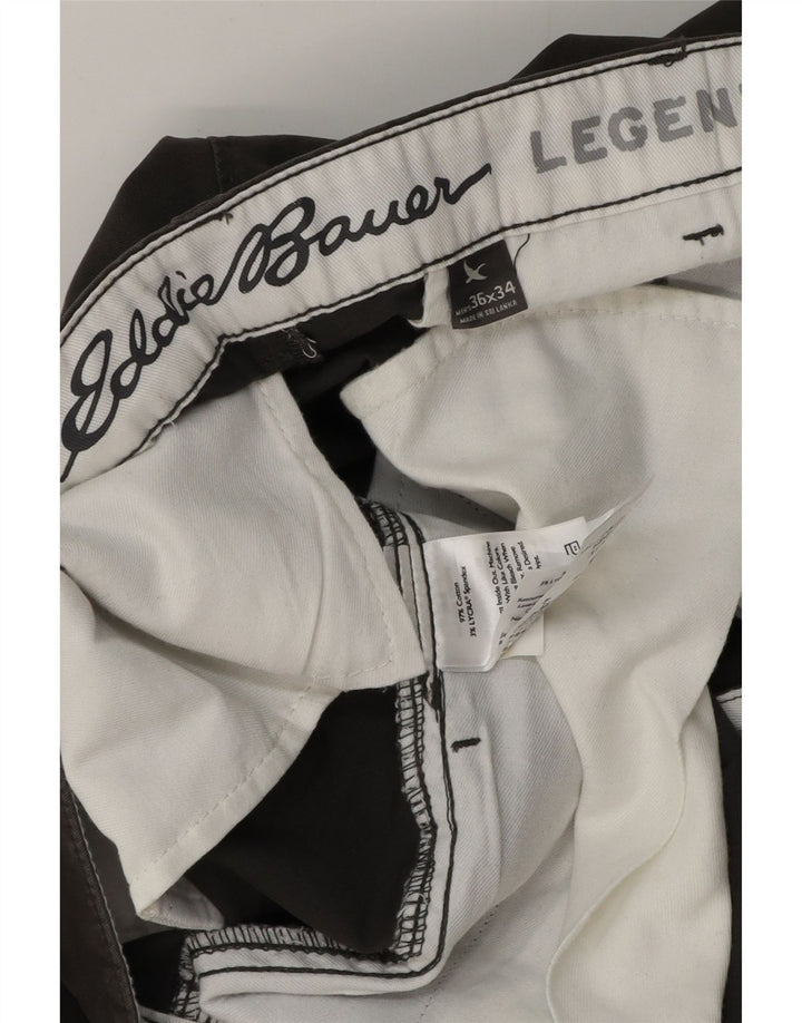 EDDIE BAUER Gerade Chinohose für Herren, W36, L34, graue Baumwolle