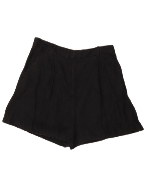 Zara Damen-Chinoshorts mit hoher Taille, mittelgroß, W28, Schwarz