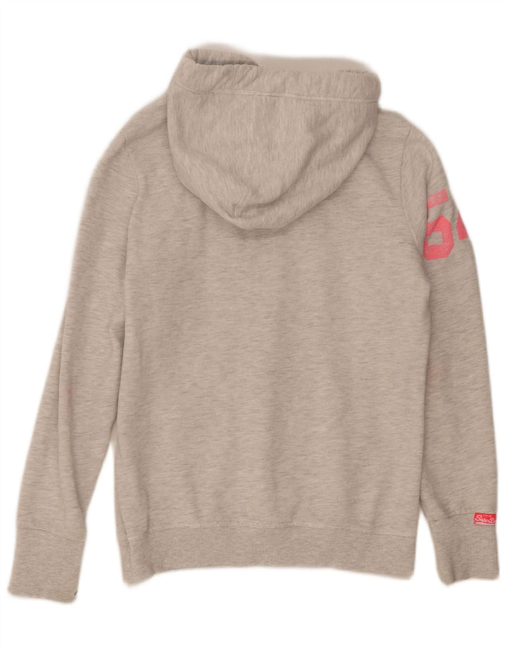 Superdry Herren Grafik-Kapuzenpullover aus mittelgrauer Baumwolle