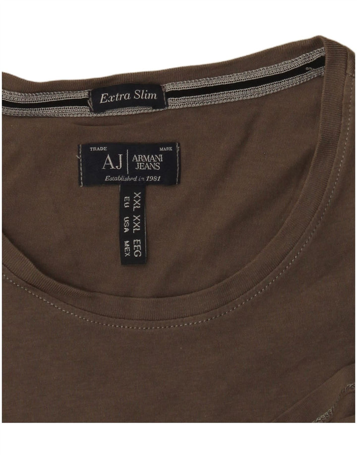 Armani Jeans Herren Extra Slim Graphic T-Shirt Top 2XL Grau