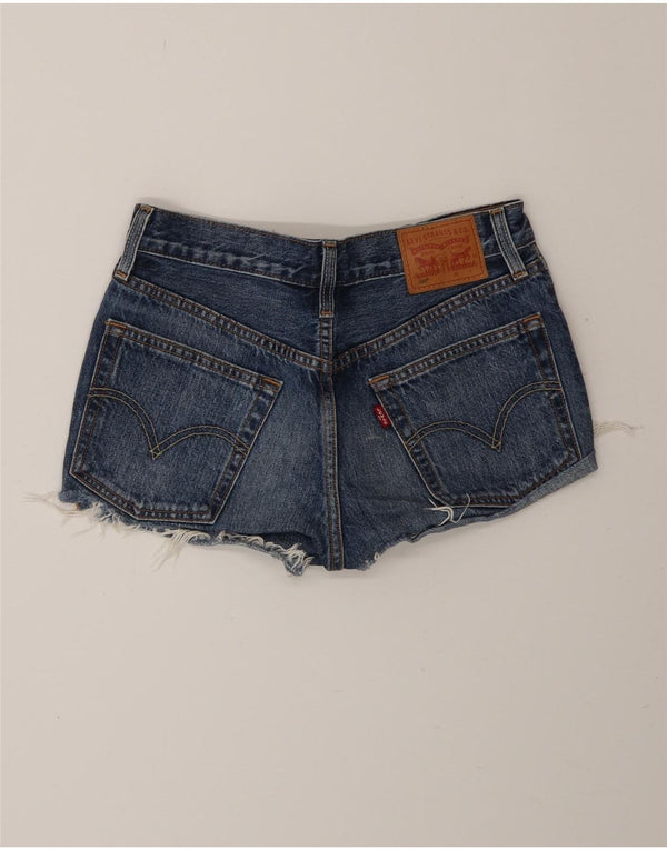 LEVI'S Damen 501 Denim Hot Pants W24 XS Blaue Baumwolle