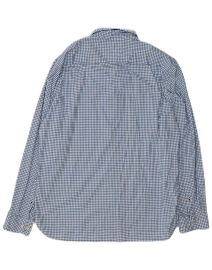 TOMMY HILFIGER Herren-Hemd mit normaler Passform, XL, blau kariert, Baumwolle