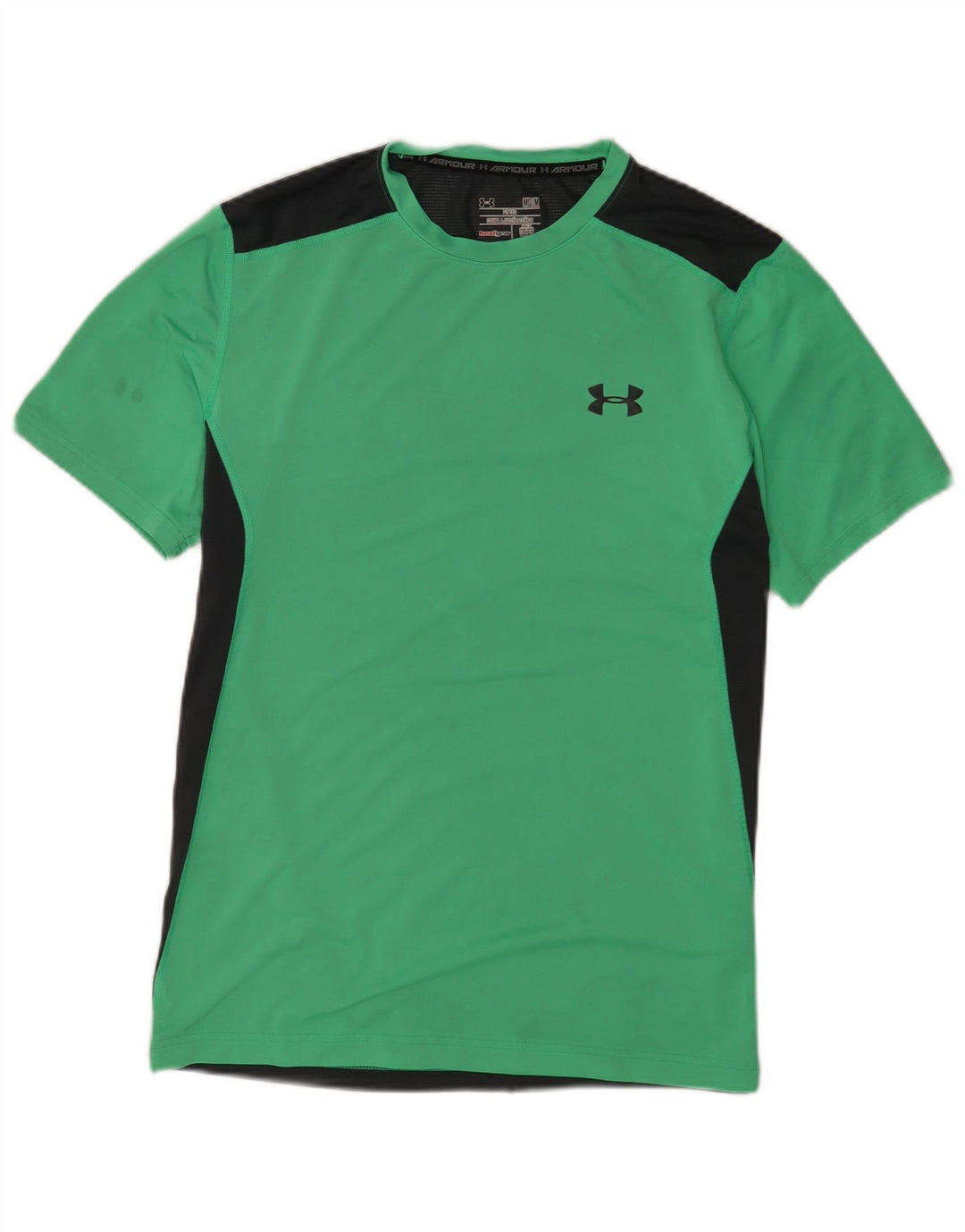Under Armour Herren Heat Gear T-Shirt-Oberteil Mittelgrünes Colourblock-Polyester