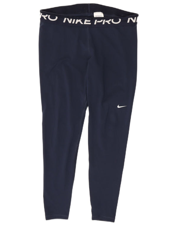 Nike Womens Graphic Crop Leggings UK 18 XL Marineblau Polyester Sport