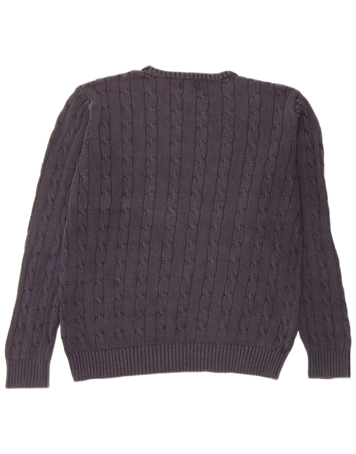 Marks & Spencer Herren Blue Harbour Pullover mit Rundhalsausschnitt, Größe L, Marineblau