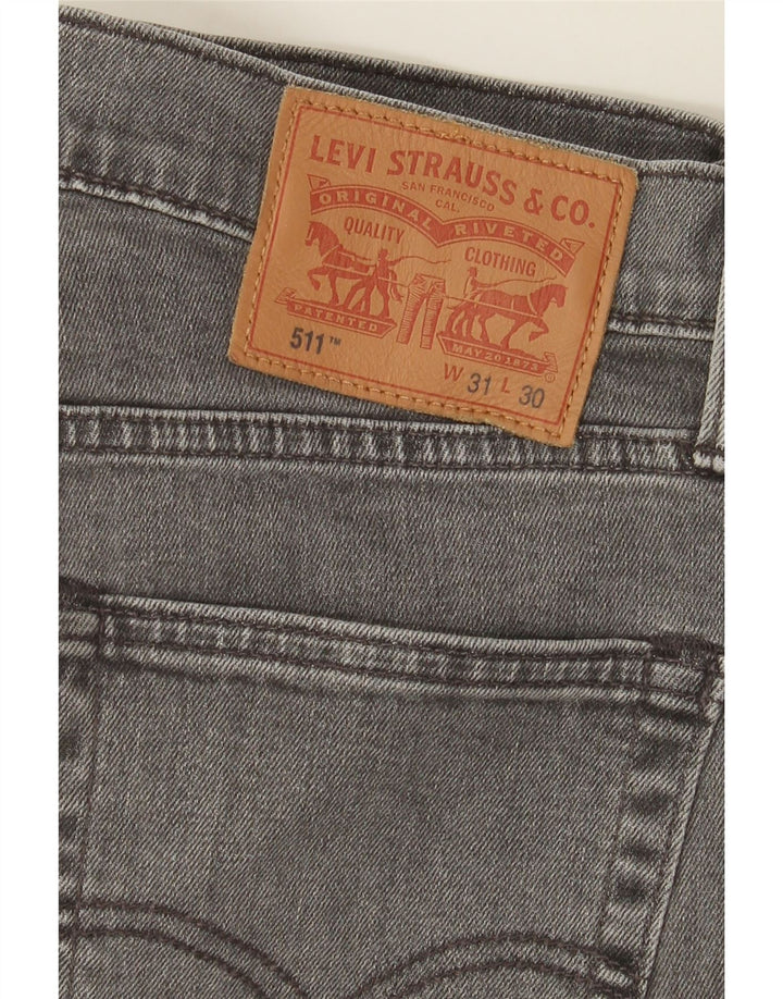 Levi's Herren 511 Slim Jeans W31 L30 Graue Baumwolle