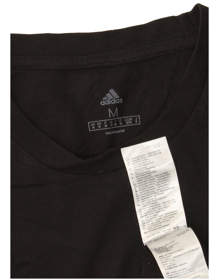 Adidas Herren T-Shirt Top Medium Schwarz Baumwolle