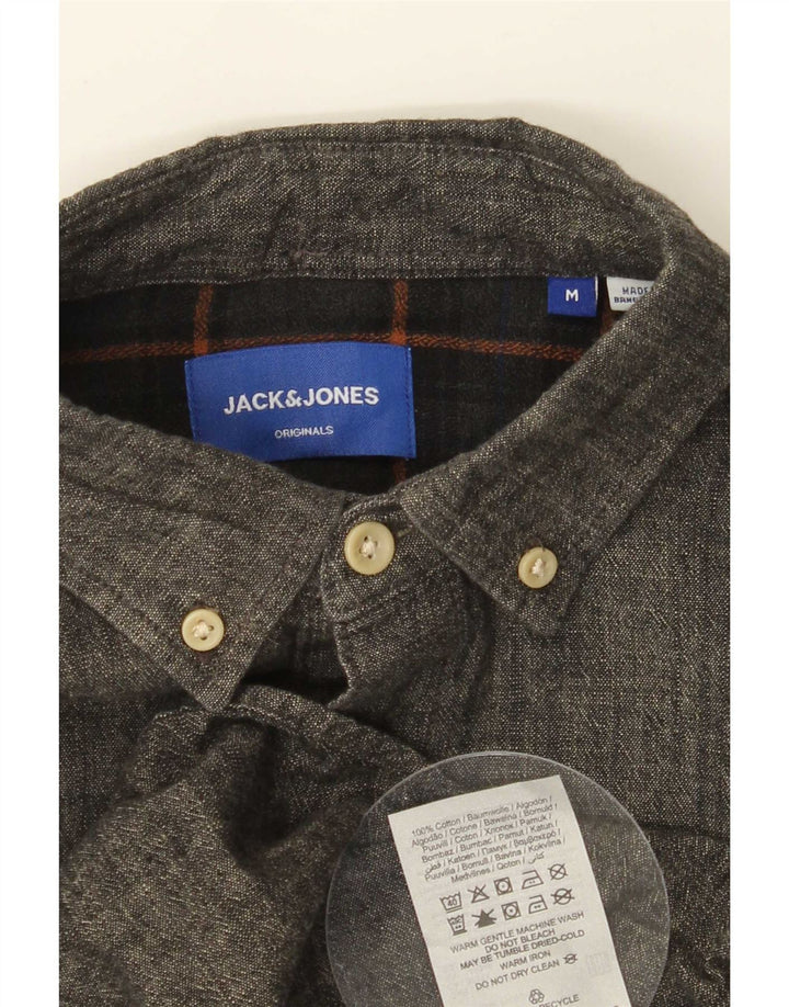 Jack & Jones Herrenhemd aus mittelgrauer Baumwolle