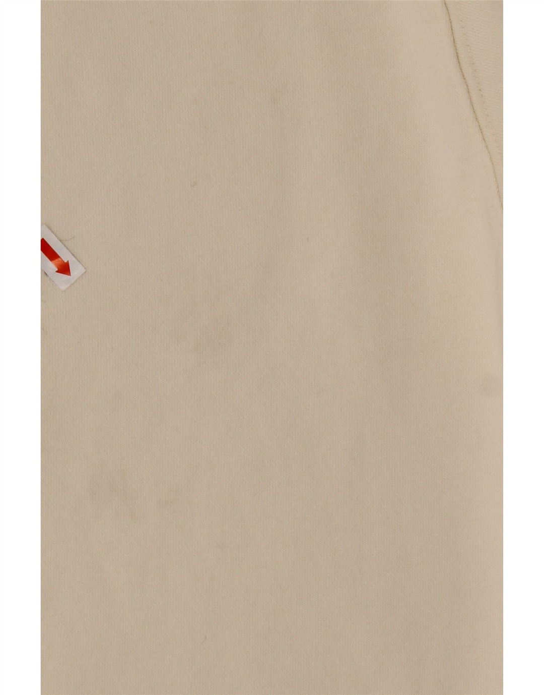 REEBOK Herren-Sweatshirt mit lockerer Passform und Reißverschluss am Hals, mittlere, cremefarbene Baumwolle