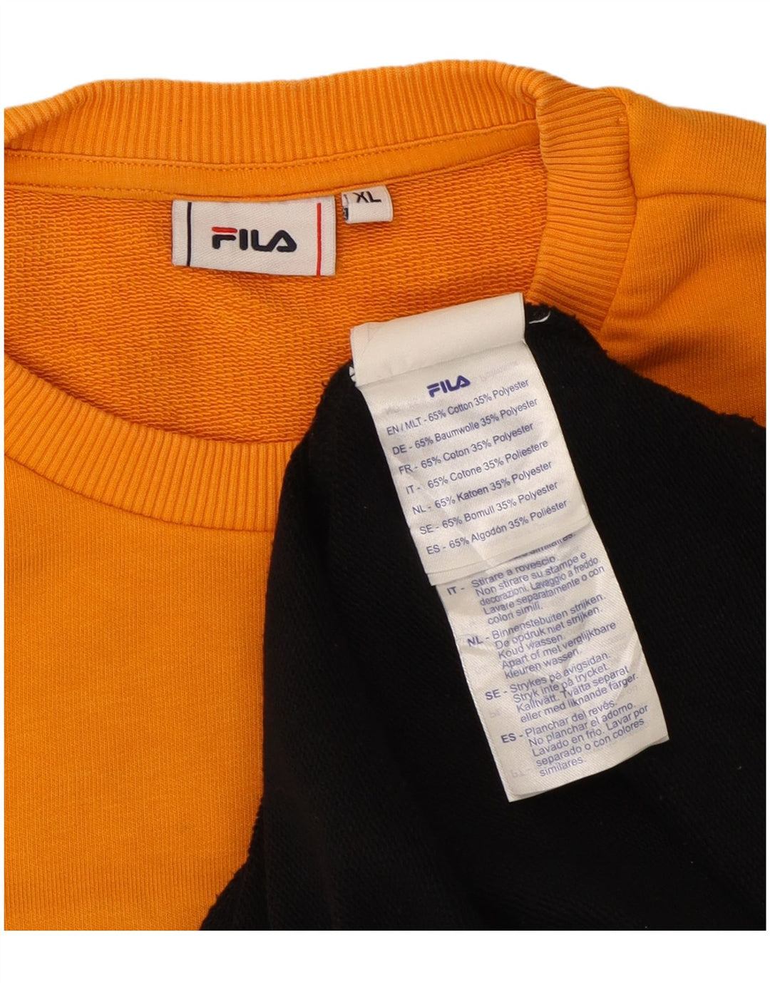 FILA Herren-Sweatshirt mit Grafik, XL, mehrfarbig, Colourblock-Baumwolle