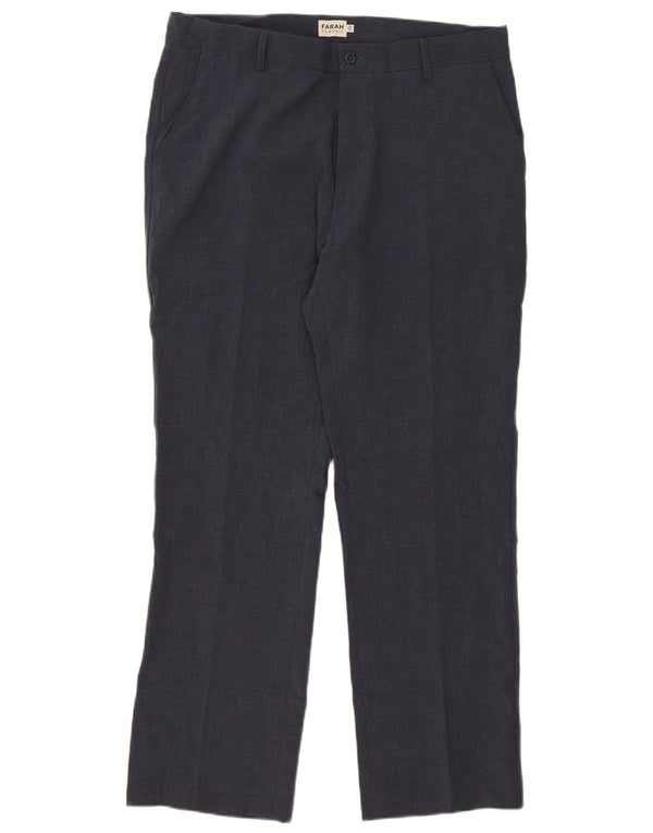 Farah Herren-Anzughose mit klassischer Passform, W38, L31, marineblaues Polyester