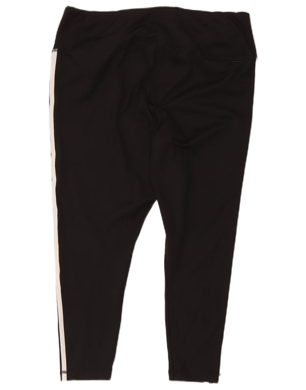Adidas Damen Tight Fit Capri Trainingshose UK 24/26 2XL Schwarz